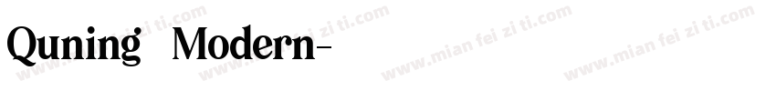 Quning   Modern字体转换